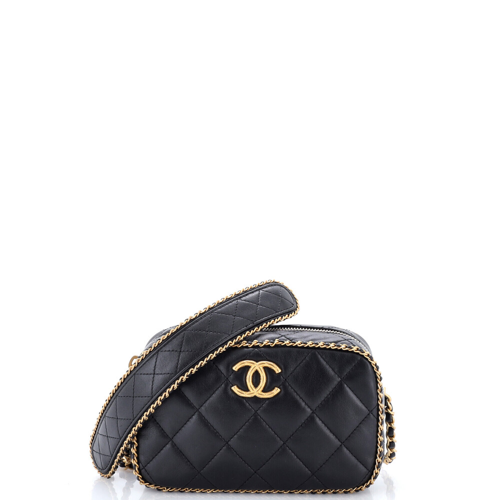 Chanel Mini Chain Around CC Camera Case Quilted Lambskin